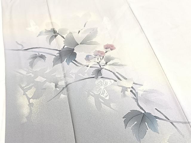 平和屋着物■訪問着 花蝶文 暈し染め 正絹 逸品 BAAY5780yc