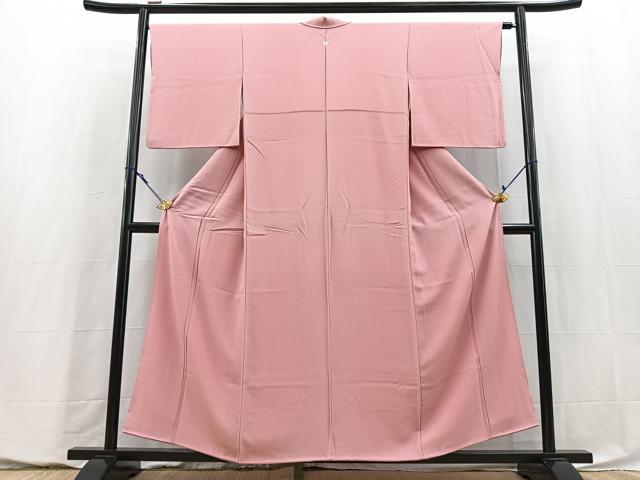 平和屋着物■上質な色無地 鴨色 正絹 逸品 BAAY5783yc