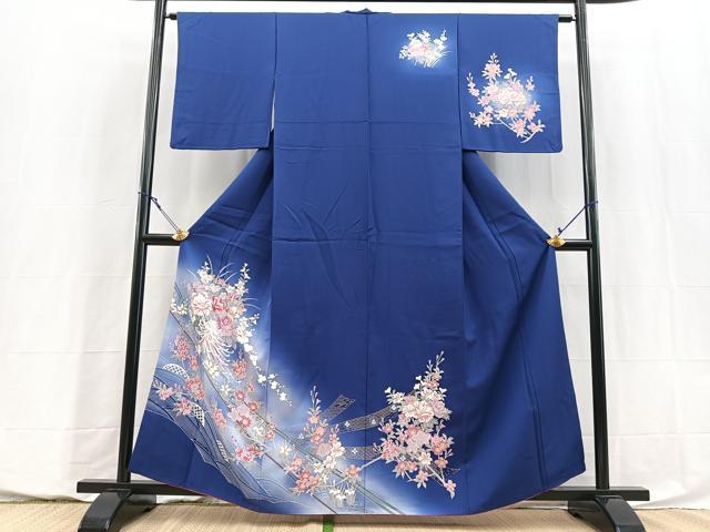 平和屋着物■訪問着 立波花車文 暈し染め 金彩 正絹 逸品 BAAY5793yc