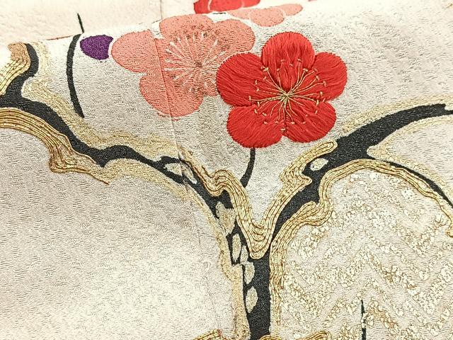 平和屋着物■訪問着 絞り 駒刺繍 風景花文 金彩 正絹 逸品 BAAY5799yc