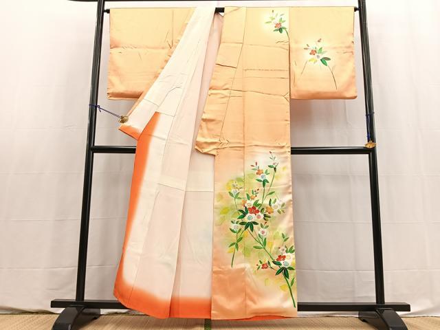 平和屋着物■訪問着 草花文 暈し染め 正絹 逸品 未使用 BAAY5803yc