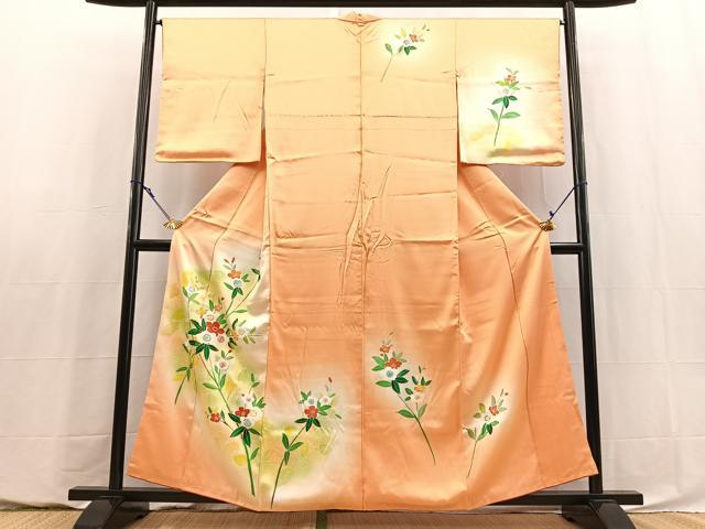平和屋着物■訪問着 草花文 暈し染め 正絹 逸品 未使用 BAAY5803yc