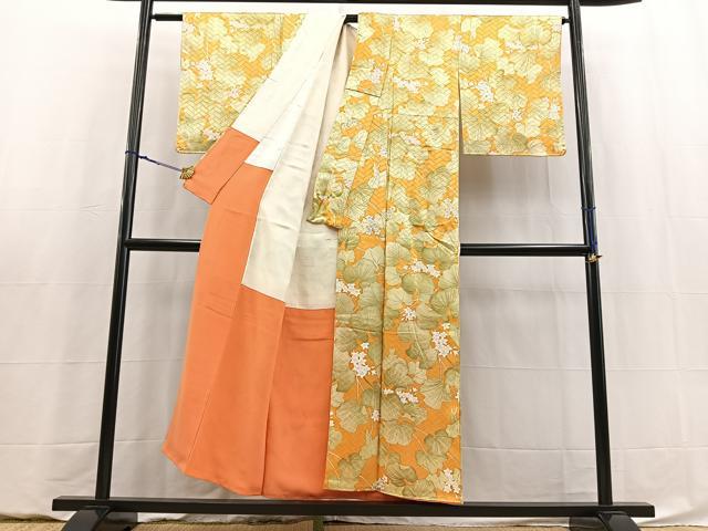 平和屋着物■上質な小紋 草花文 正絹 逸品 BAAY5804yc