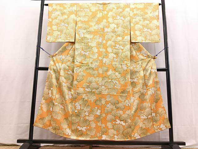 平和屋着物■上質な小紋 草花文 正絹 逸品 BAAY5804yc