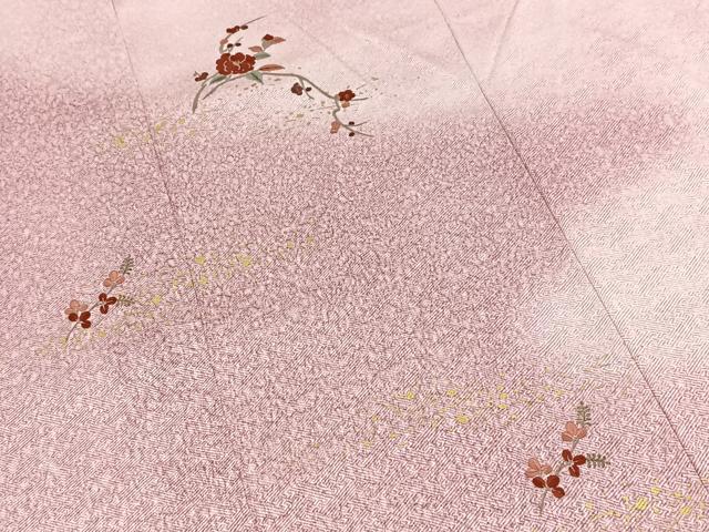 平和屋着物■訪問着 総刺繍 枝花文 暈し染め 金彩 正絹 逸品 BAAY5805yc