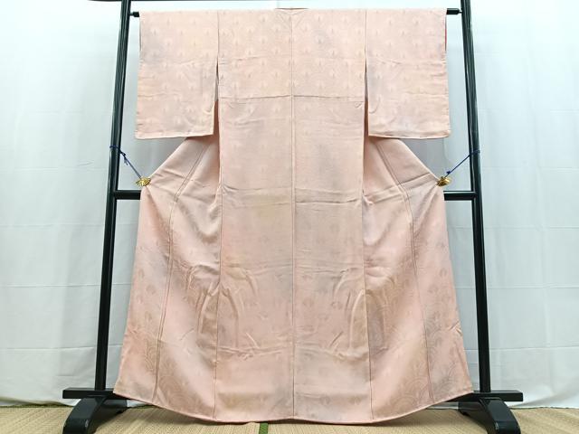 平和屋着物■上質な小紋 孔雀羽青海波地紋 暈し染め 正絹 逸品 未使用 BAAY5820yc