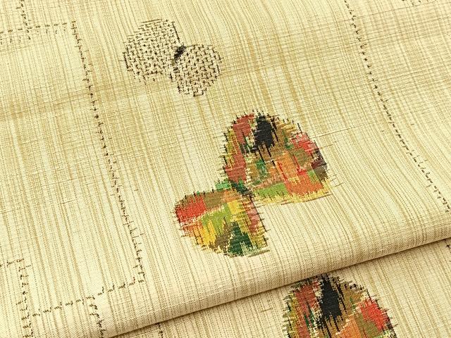 平和屋着物■上質な紬 舞蝶文 背抜き仕立て 正絹 逸品 BAAY5823yc