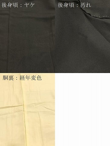 平和屋着物■豪華黒留袖 駒刺繍 草花文 金彩 正絹 逸品 BAAY5826yc