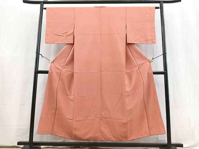 平和屋着物■上質な紬 曙色 正絹 逸品 未使用 BAAY5828yc
