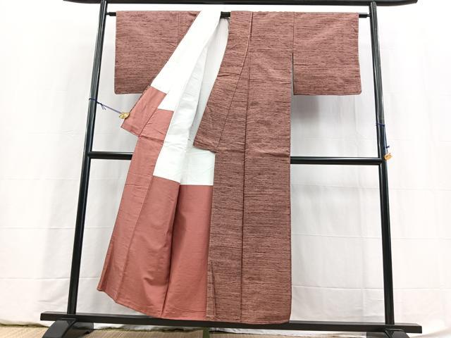 平和屋着物■上質な紬 網代文 正絹 逸品 未使用 BAAY5855yc