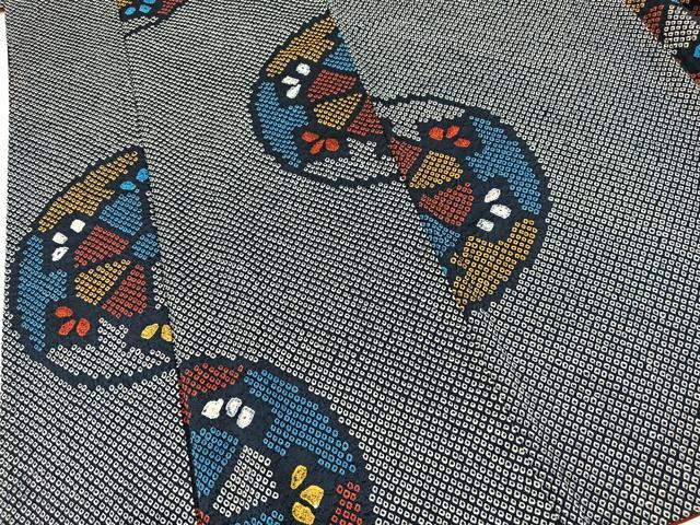 平和屋着物■上質な小紋 総絞り 源氏物語 正絹 逸品 BAAY5861yc