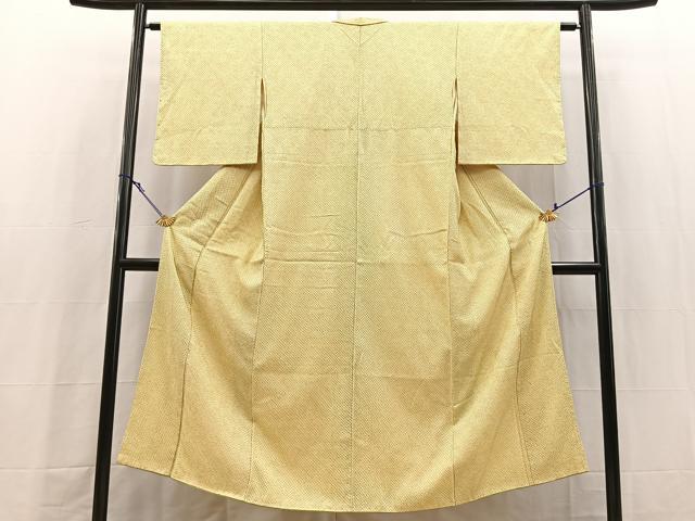 平和屋着物■大変加工の良い総絞り小紋 正絹 逸品 未使用 BAAY5870yc