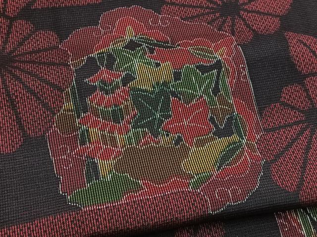 平和屋着物■上質な紬 風景花文 正絹 逸品 未使用 BAAY5872yc
