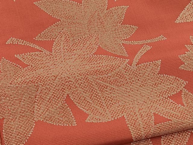平和屋着物■上質な紬 楓文 正絹 逸品 未使用 BAAY5874yc