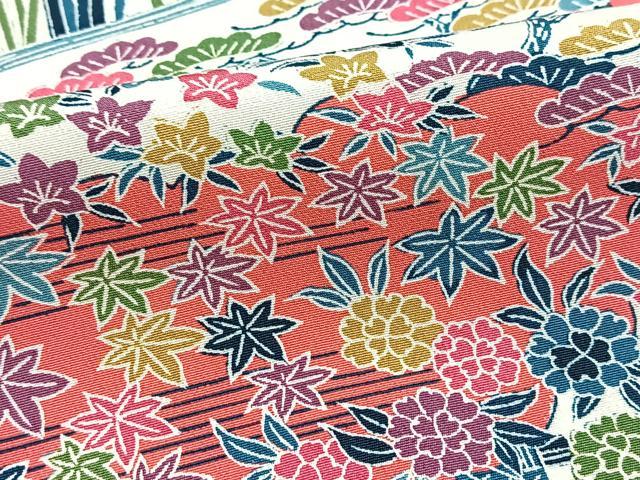 平和屋着物■上質な小紋 型染め 流水風景花文 正絹 逸品 BAAY5882yc
