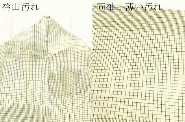平和屋着物■上質な紬 幾何学文様 正絹 逸品 BAAY5912yc
