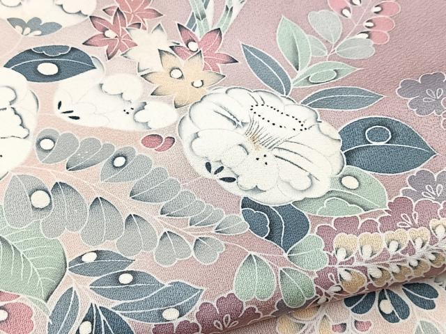 平和屋着物■訪問着 草花文 暈し染め 正絹 逸品 BAAY5923yc