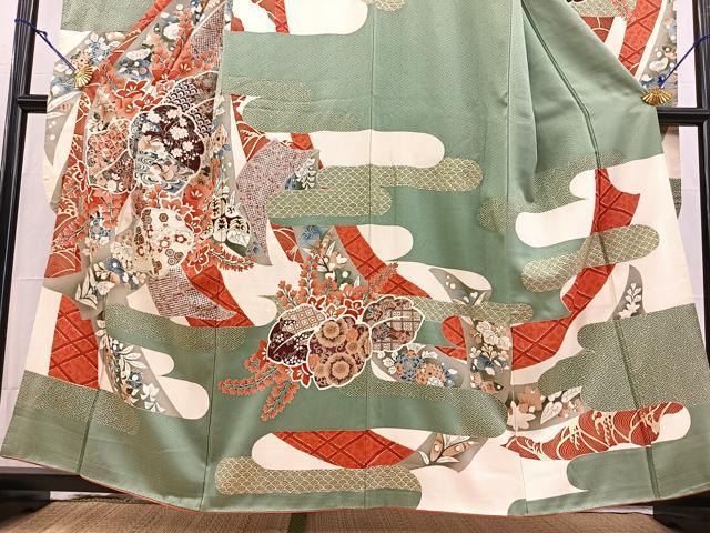 平和屋着物■豪華振袖 動物花文 金彩 正絹 逸品 BAAY5929yc