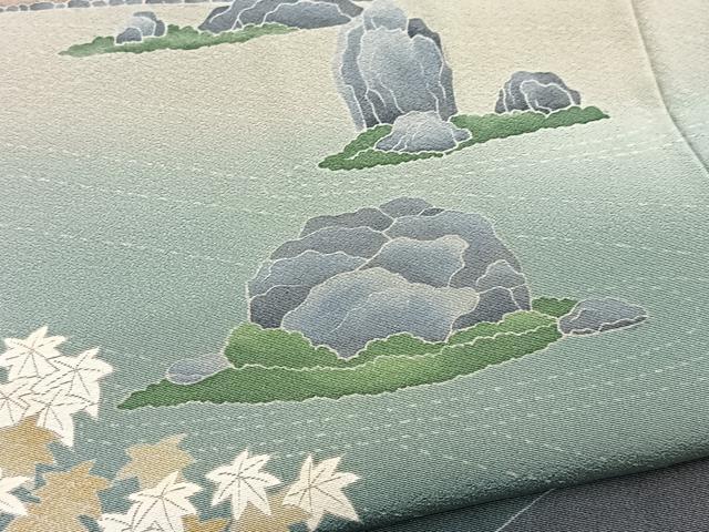 平和屋着物●十日町友禅作家 阿部佳雪 黒留袖 竜安寺 正絹 逸品 BAAY5932yc