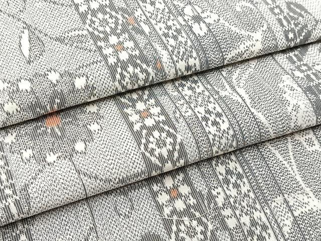 平和屋着物■上質な紬 更紗花文 正絹 逸品 未使用 BAAY5933yc