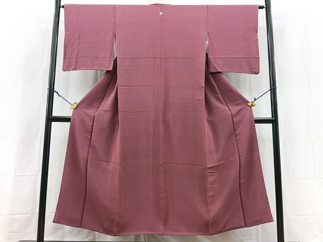 平和屋着物■上質な色無地 浅蘇芳色 正絹 逸品 BAAY5940yc