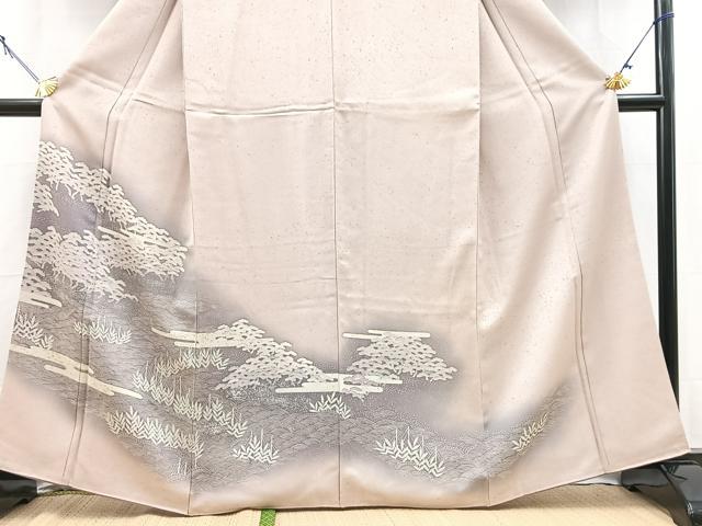 平和屋着物■訪問着 浜松文 暈し染め 金彩 正絹 逸品 BAAY5941yc