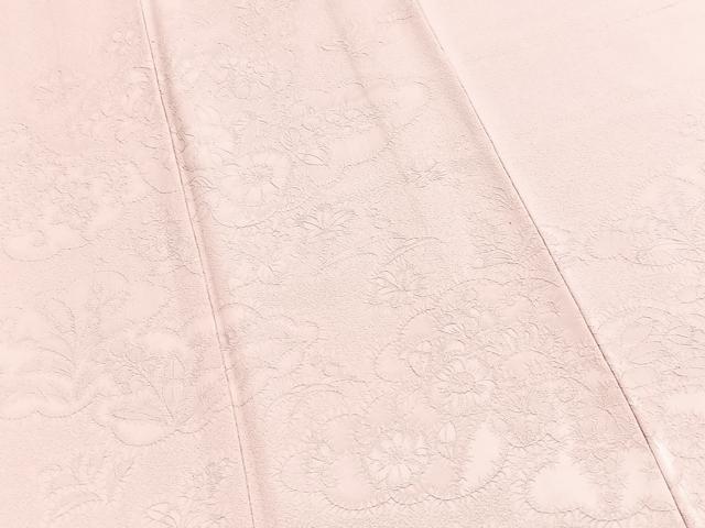 平和屋着物▼無地絵羽訪問着 辻が花地紋 薄桃色 正絹 逸品 BAAY5950yc