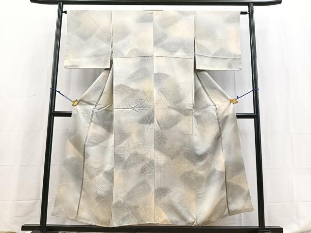 平和屋着物■上質な小紋 切嵌秋草文 暈し染め 正絹 逸品 BAAY5961yc