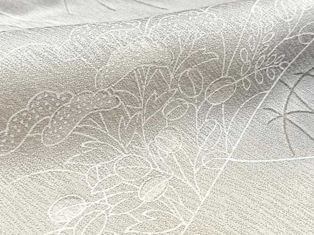 平和屋着物■上質な小紋 切嵌秋草文 暈し染め 正絹 逸品 BAAY5961yc