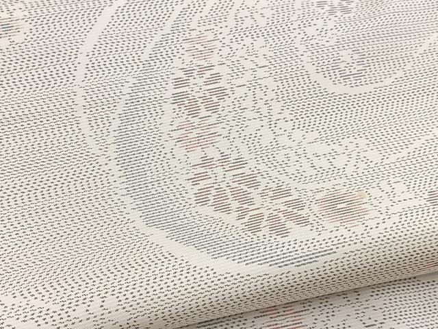平和屋着物●本場大島紬 白大島 流水花文 やまと誂製 正絹 逸品 BAAY5967yc