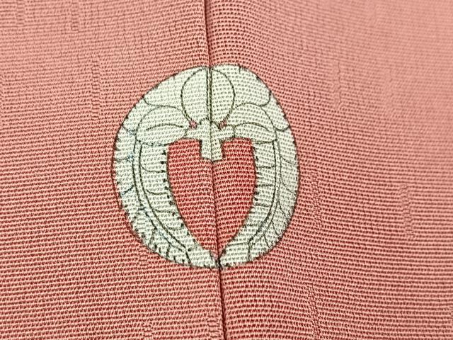 平和屋着物■上質な色無地 舞花地紋 桃色 正絹 逸品 BAAY5995yc