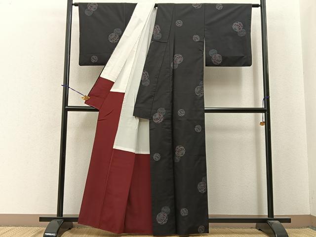 平和屋着物●本場大島紬 地空き 手毬 正絹 逸品 BAAY6018hj