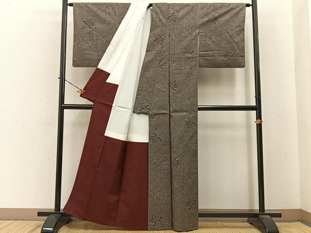 平和屋着物●本場大島紬 9マルキ 源氏物語 正絹 逸品 BAAY6033hj