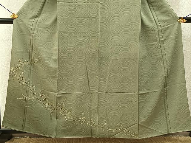 平和屋着物■訪問着 枝葉文 暈し染め 金彩 正絹 逸品 BAAY6034hj
