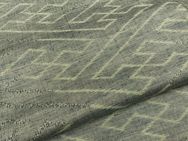 平和屋着物■上質な紬 紗綾形文様 正絹 逸品 BAAY6035hj