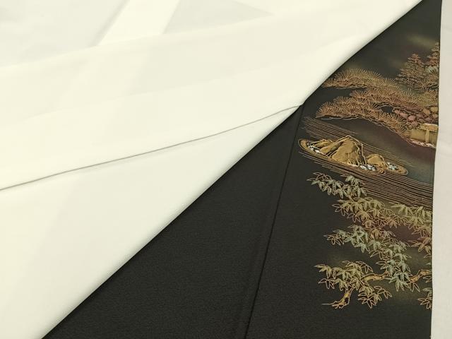 平和屋着物■豪華黒留袖 作家物 石庭 金彩 正絹 逸品 BAAY6036hj