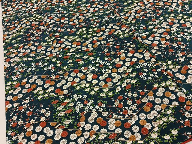平和屋着物■上質な小紋 草花文 金彩 正絹 逸品 BAAY6046hj