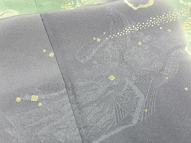 平和屋着物●訪問着 作家物 刺繍 十二単衣 暈し染め 金彩 正絹 逸品 BAAY6047hj