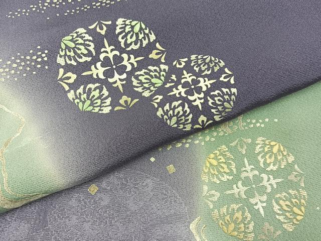 平和屋着物●訪問着 作家物 刺繍 十二単衣 暈し染め 金彩 正絹 逸品 BAAY6047hj