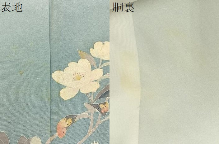 平和屋着物●京加賀友禅 百貫達雄 訪問着 枝花文 暈し染め 正絹 逸品 BAAY6048hj