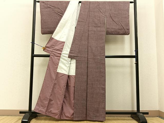 平和屋着物■上質な紬 縞 正絹 逸品 BAAY6053hj