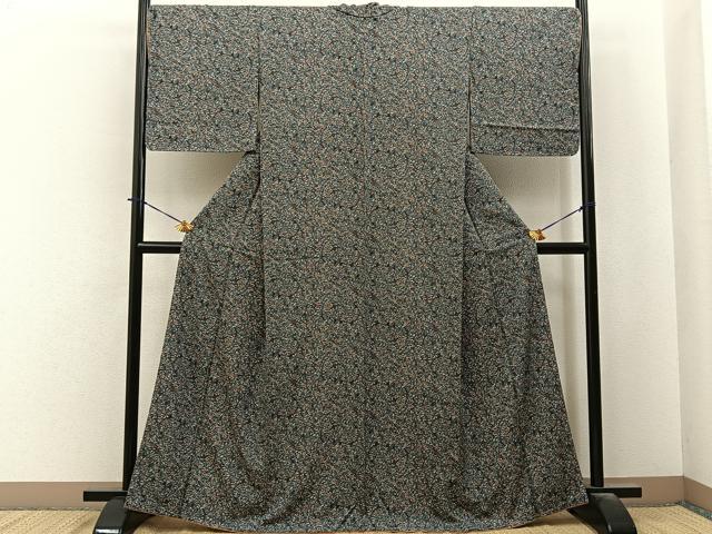 平和屋着物●上質な小紋 南天文 正絹 逸品 未使用 BAAY6054hj