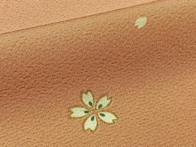 平和屋着物●上質な小紋 舞桜文 正絹 逸品 BAAY6063hj
