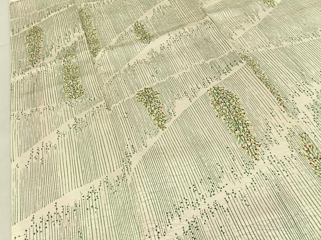 平和屋着物■上質な小紋 樹林文 正絹 逸品 BAAY6075hj