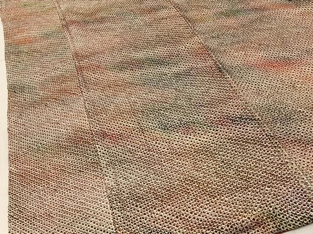 平和屋着物■上質な小紋 総絞り 霞文 正絹 逸品 BAAY6076hj