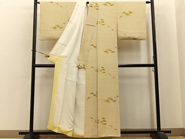 平和屋着物■上質な小紋 笹 正絹 逸品 BAAY6079hj