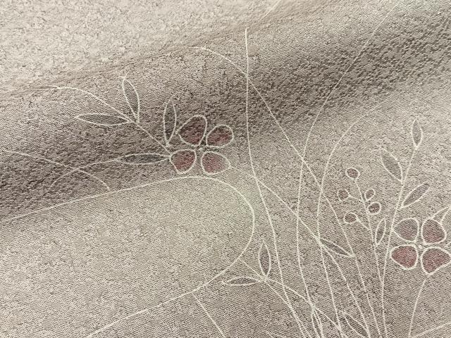平和屋着物■上質な小紋 草花文 暈し染め 正絹 逸品 BAAY6081hj