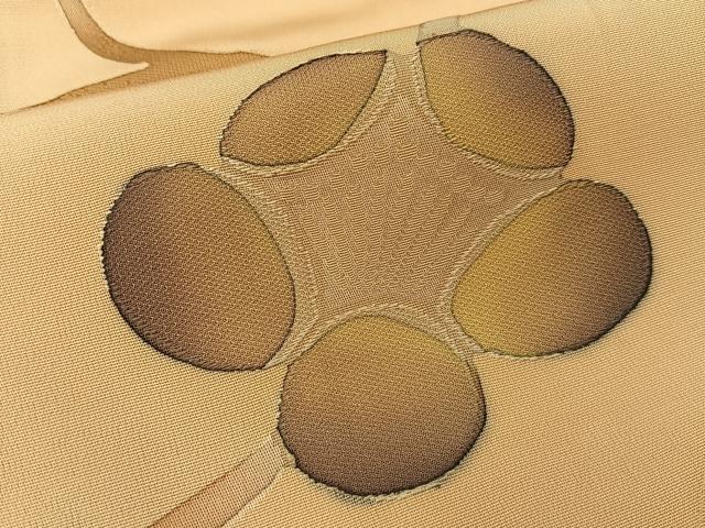 平和屋着物●上質な小紋 地紋起こし 梅唐草文 正絹 逸品 BAAY6096hj