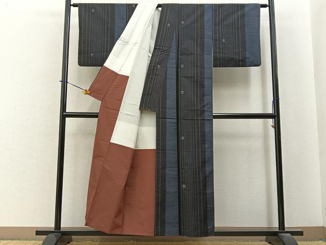 平和屋着物■本場大島紬 9マルキ 花間道 正絹 逸品 BAAY6097hj