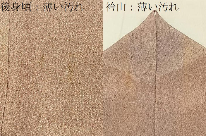 平和屋着物■上質な小紋 霞文 暈し染め 鬼しぼ縮緬 正絹 逸品 BAAY6099hj